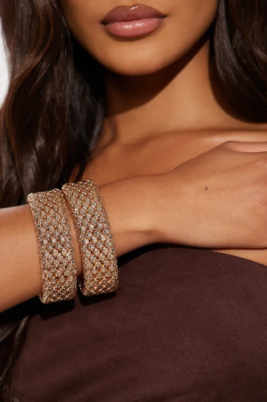 Avalon 2 Piece Bracelet - Gold sold by Fashion Nova