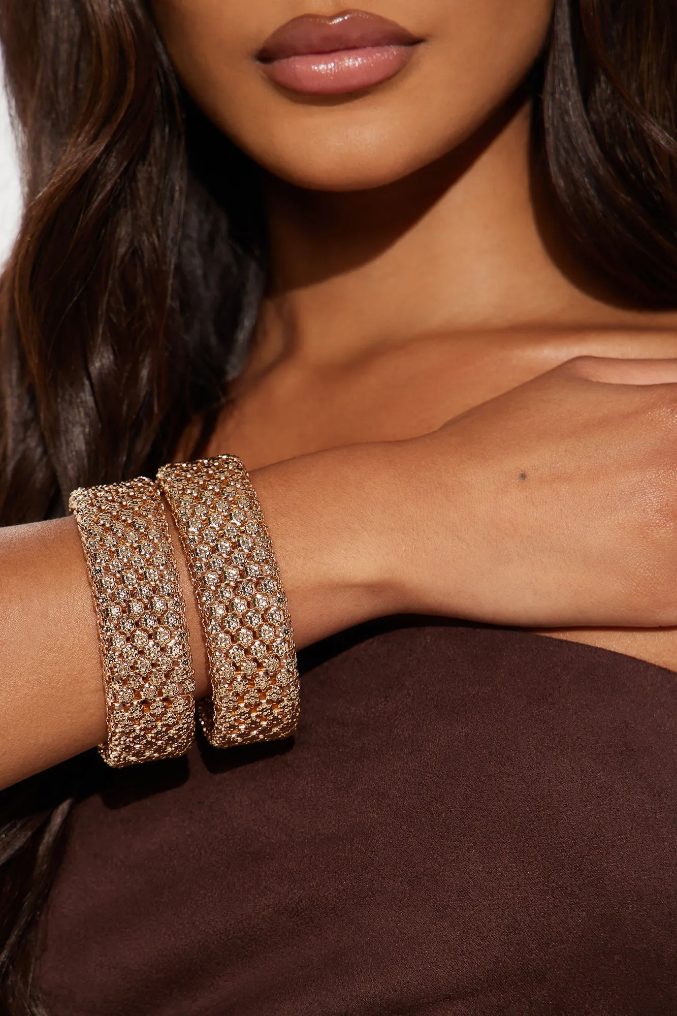 Avalon 2 Piece Bracelet - Gold sold by Fashion Nova