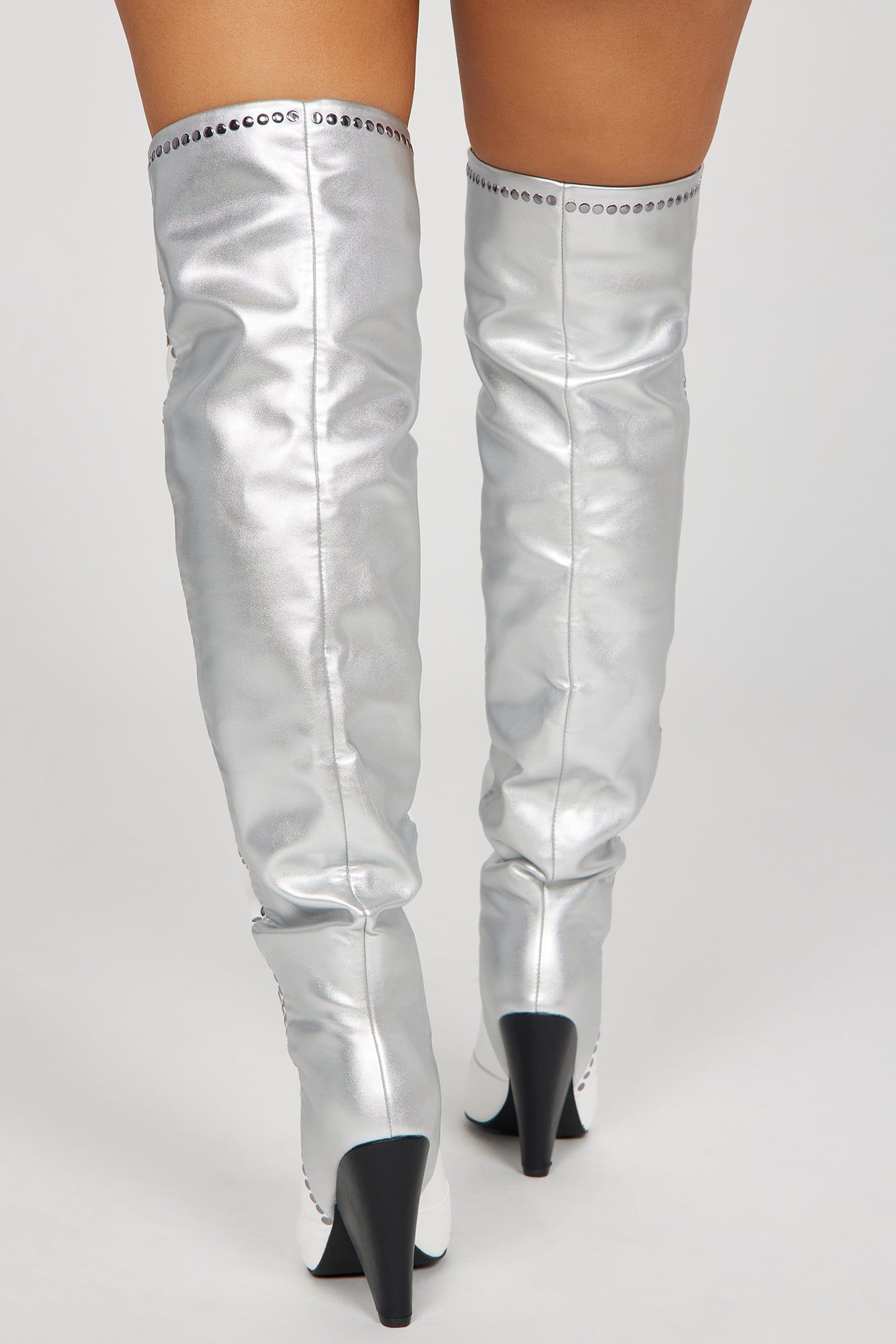 Came To Win Over The Knee Heeled Boots - White sold by Fashion Nova product image thumbnail 4