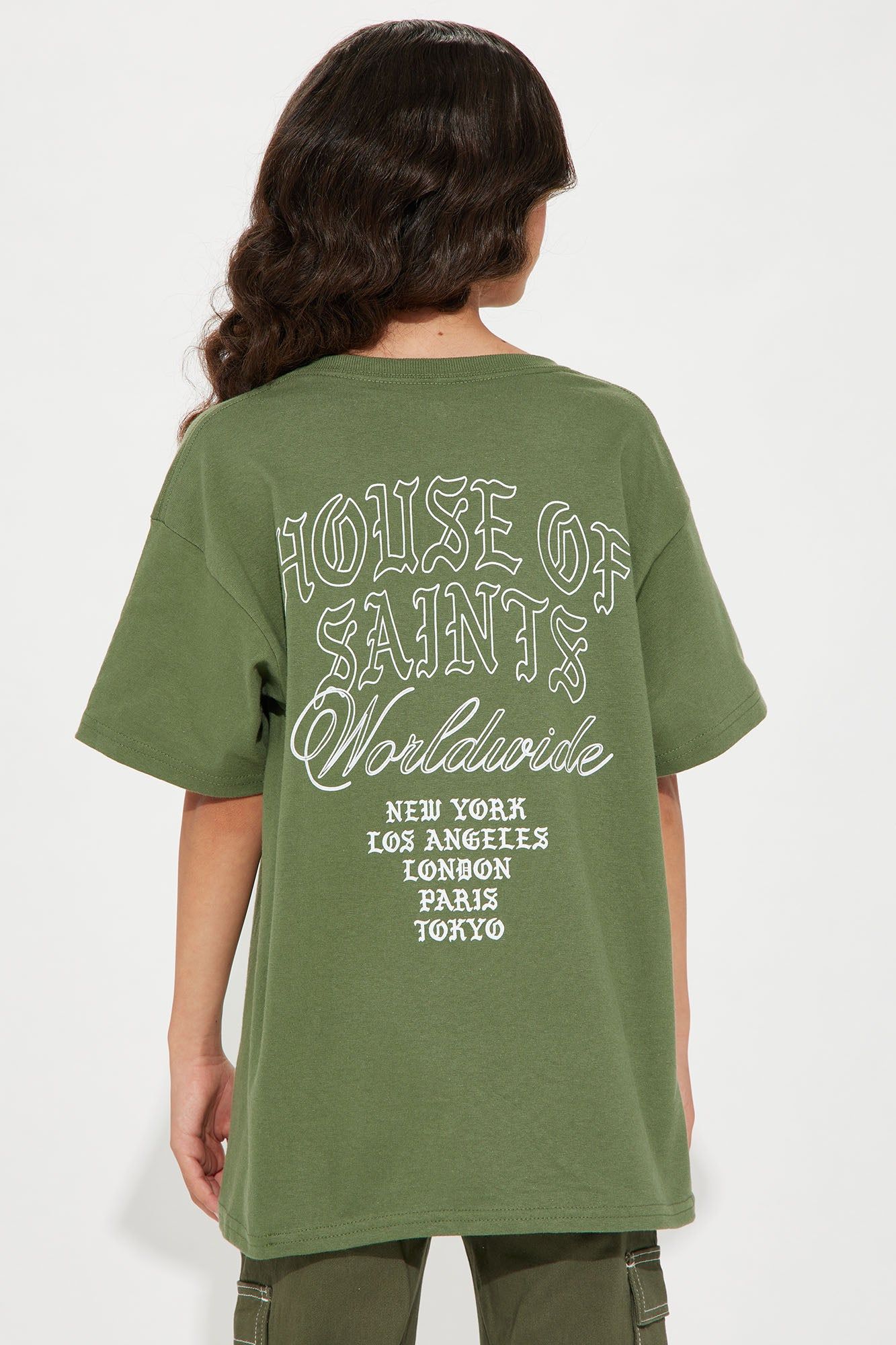 Mini House Of Saints Short Sleeve Tee - Sage sold by Fashion Nova product image thumbnail 4