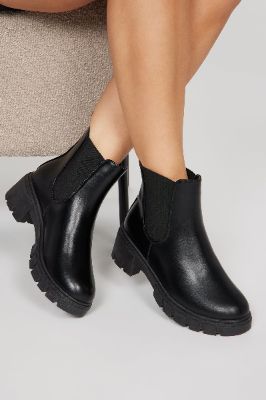 Penelope Lug Sole Boots - Black sold by Fashion Nova