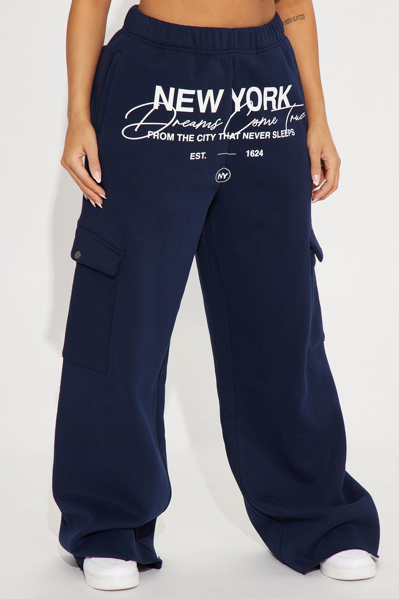 New York Cargo Pant - Navy sold by Fashion Nova