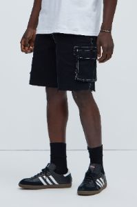 Dawson Cargo Relaxed Shorts - Black sold by Fashion Nova
