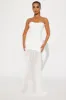 Mary Strapless Drop Waist Maxi Dress - White sold by Fashion Nova