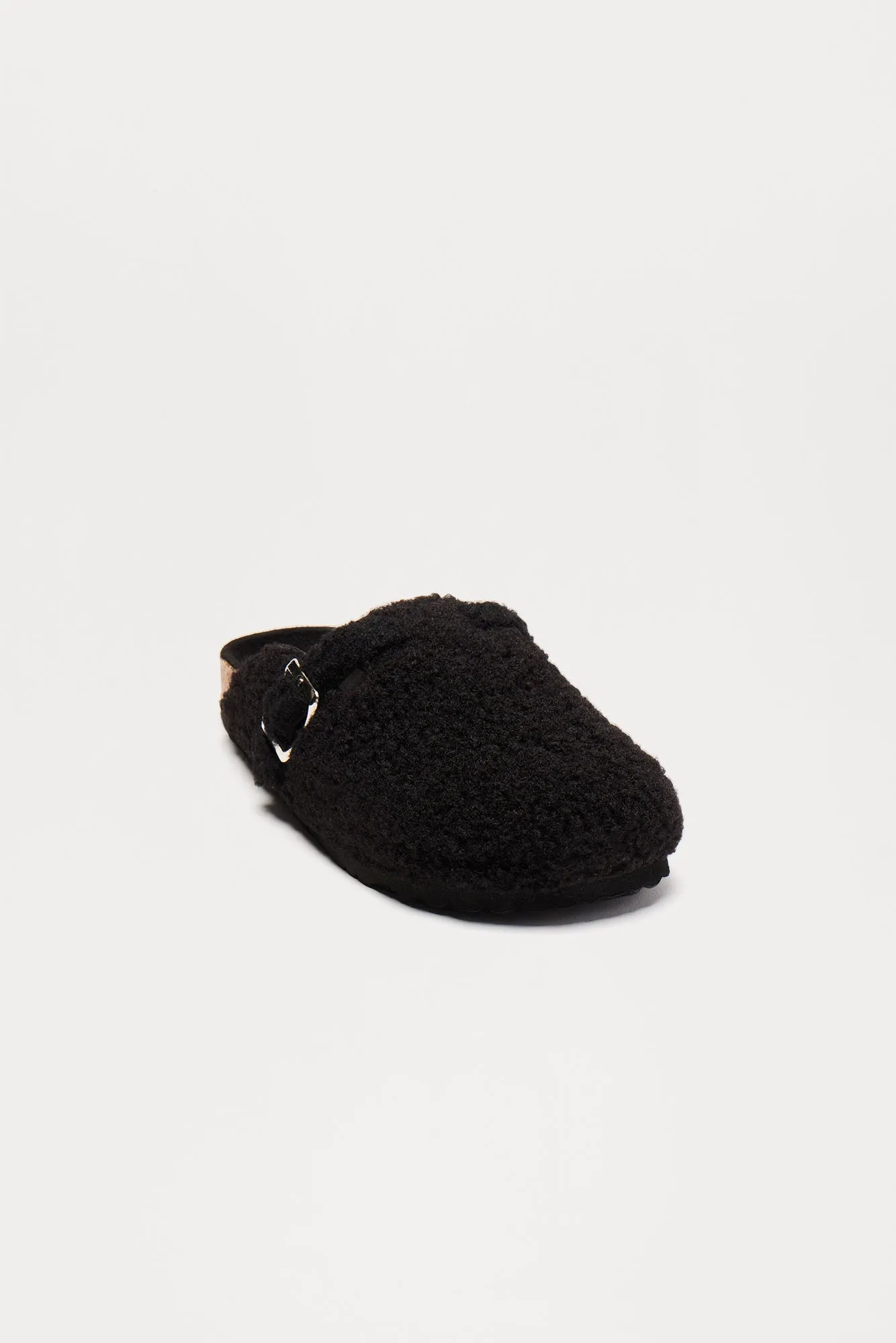 Leo Sherpa Slides - Black sold by Fashion Nova product image thumbnail 3