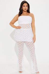 Attention On Me Lace Pant Set - Ivory sold by Fashion Nova