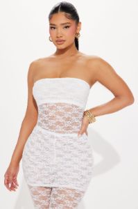 Attention On Me Lace Pant Set - Ivory sold by Fashion Nova