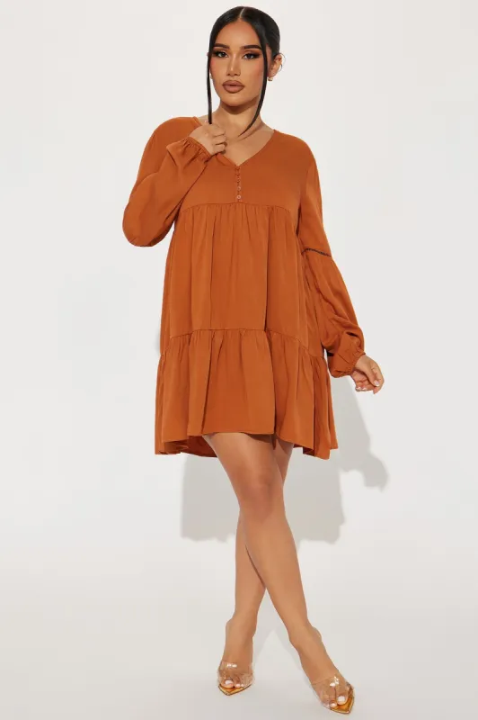Alice Babydoll Mini Dress - Rust sold by Fashion Nova
