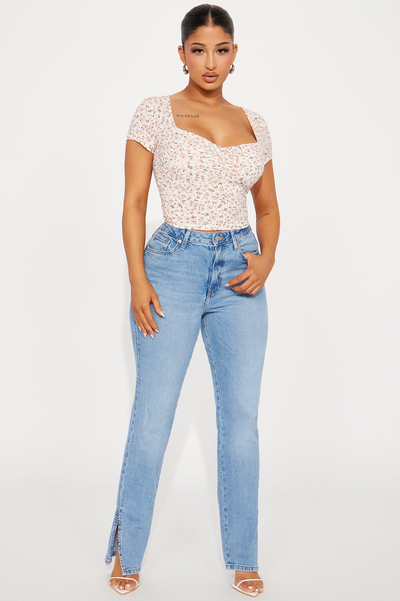 Soft Girl Floral Top - Off White sold by Fashion Nova product image thumbnail 2