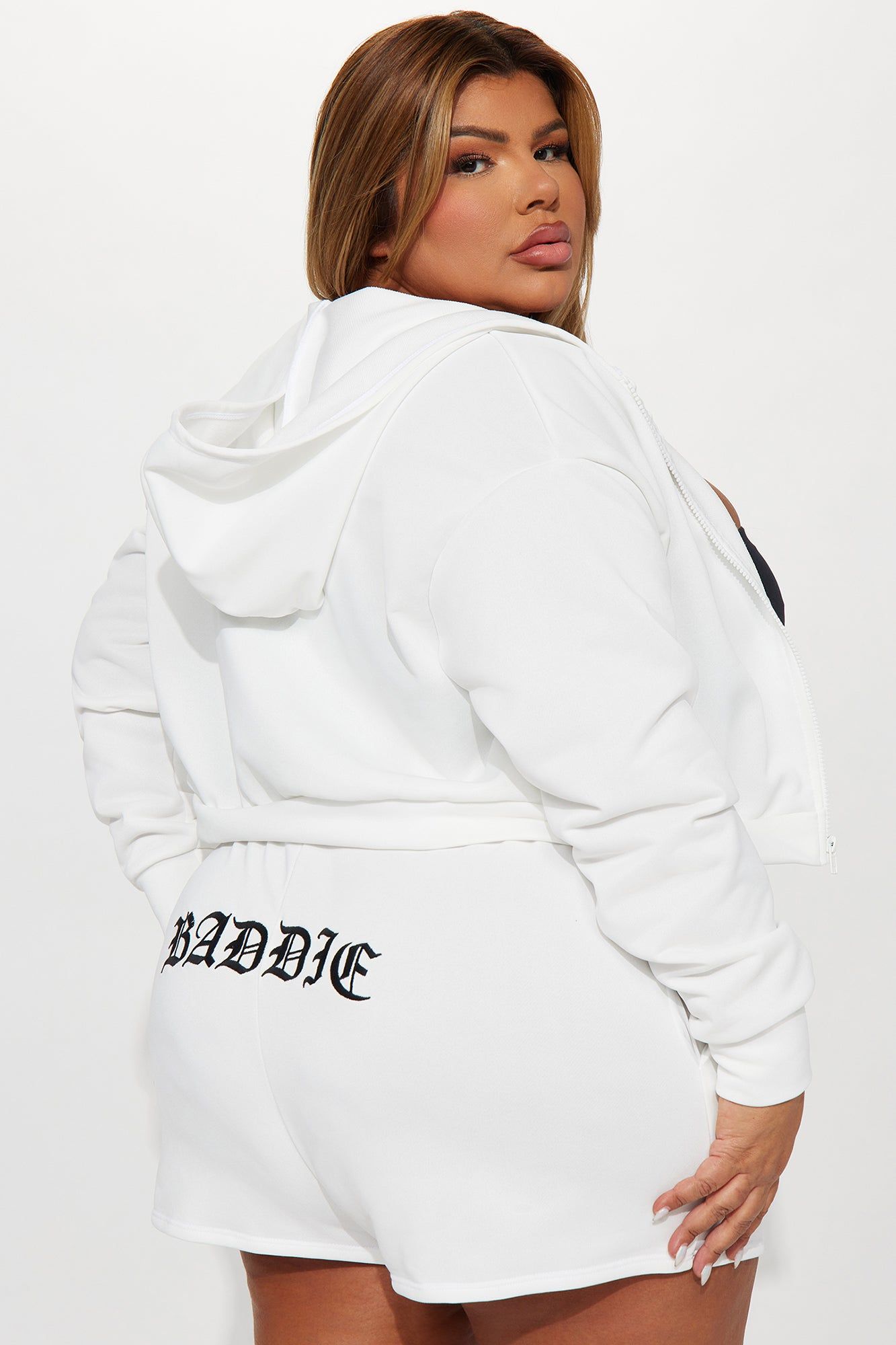 Baddies Club Lounge Short Set - White sold by Fashion Nova product image thumbnail 9