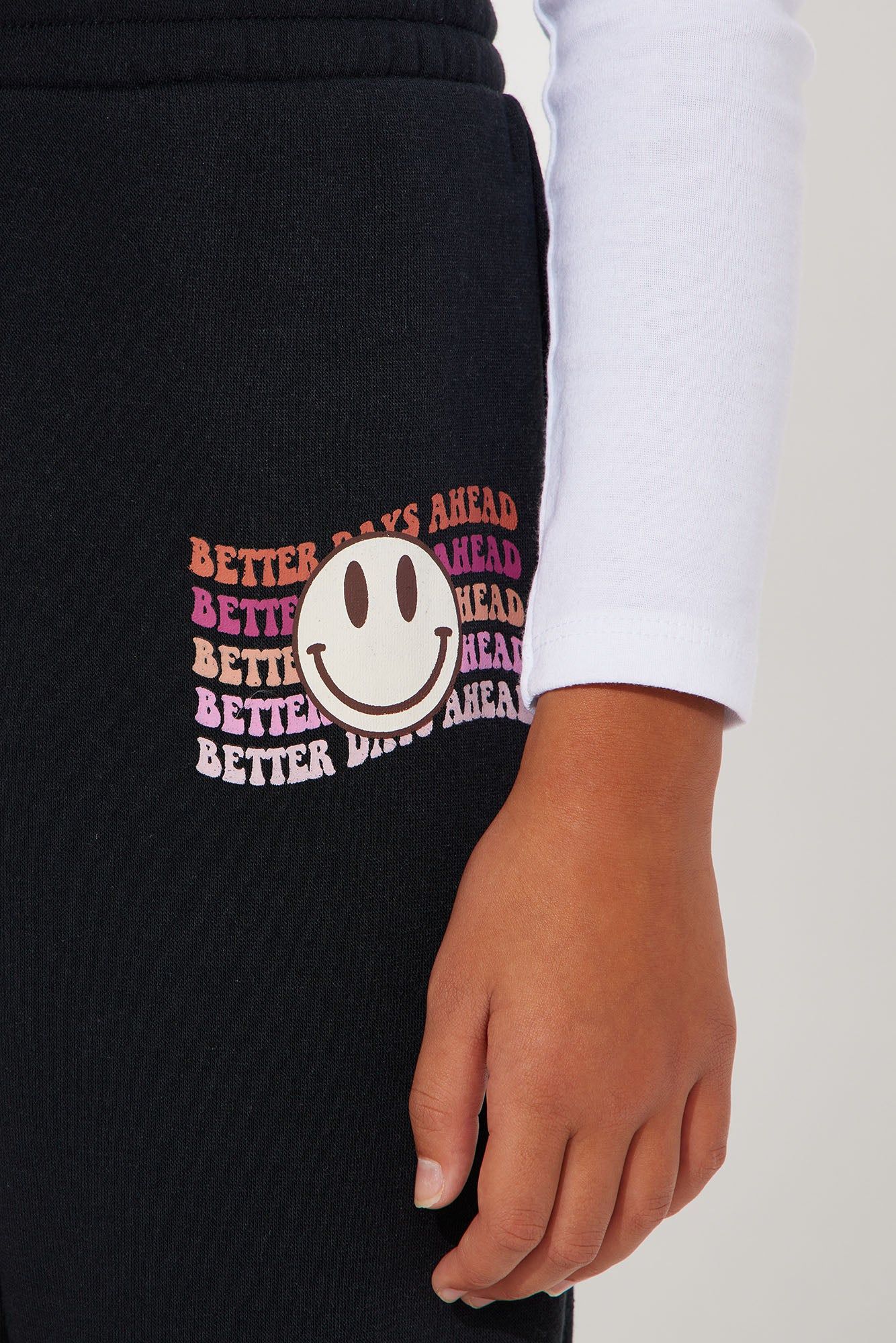 Mini Better Days Ahead Fleece Jogger - Black sold by Fashion Nova product image thumbnail 2