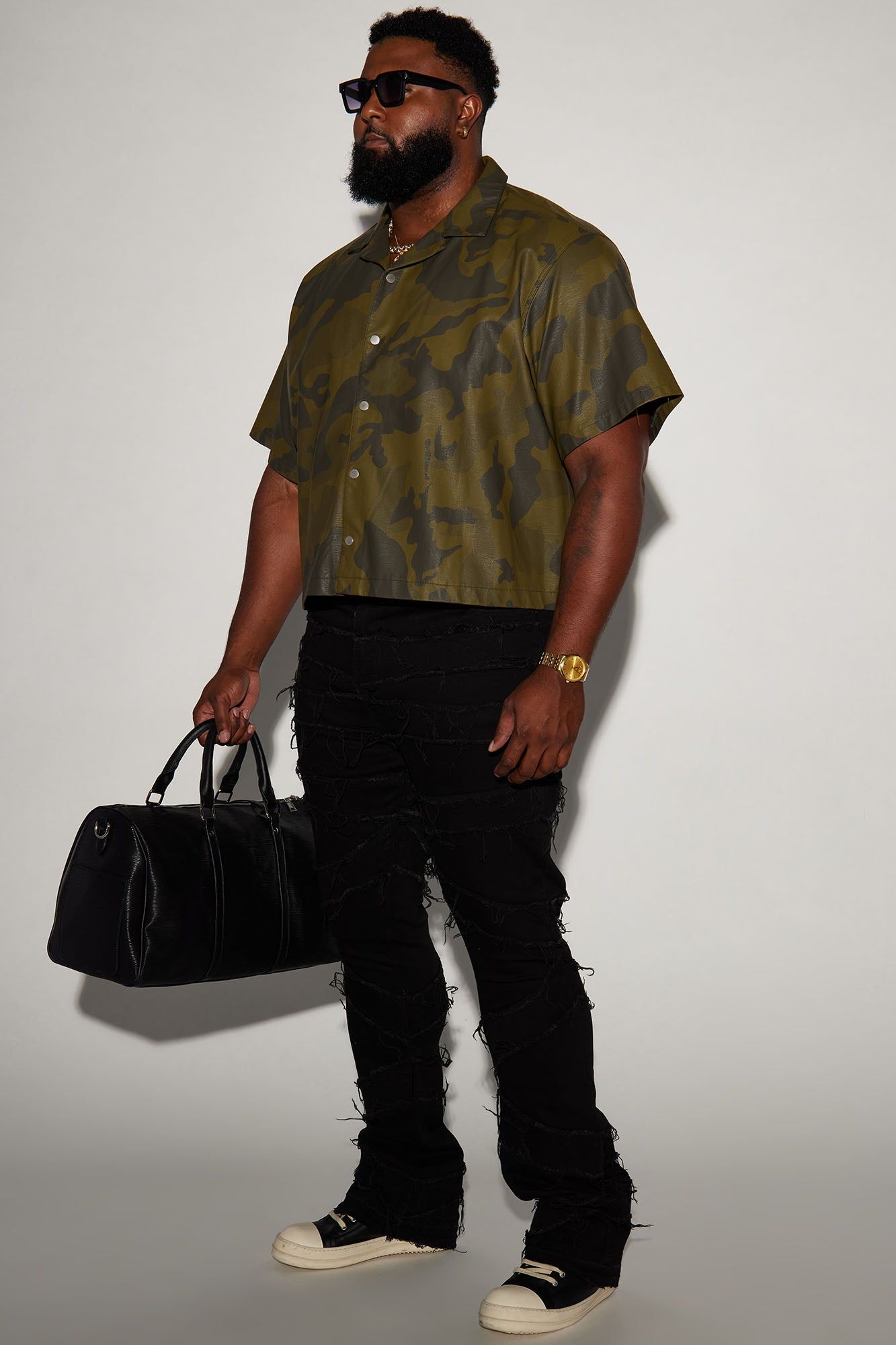 In All Ways Fray Stacked Skinny Flare Jeans - Black sold by Fashion Nova product image thumbnail 2