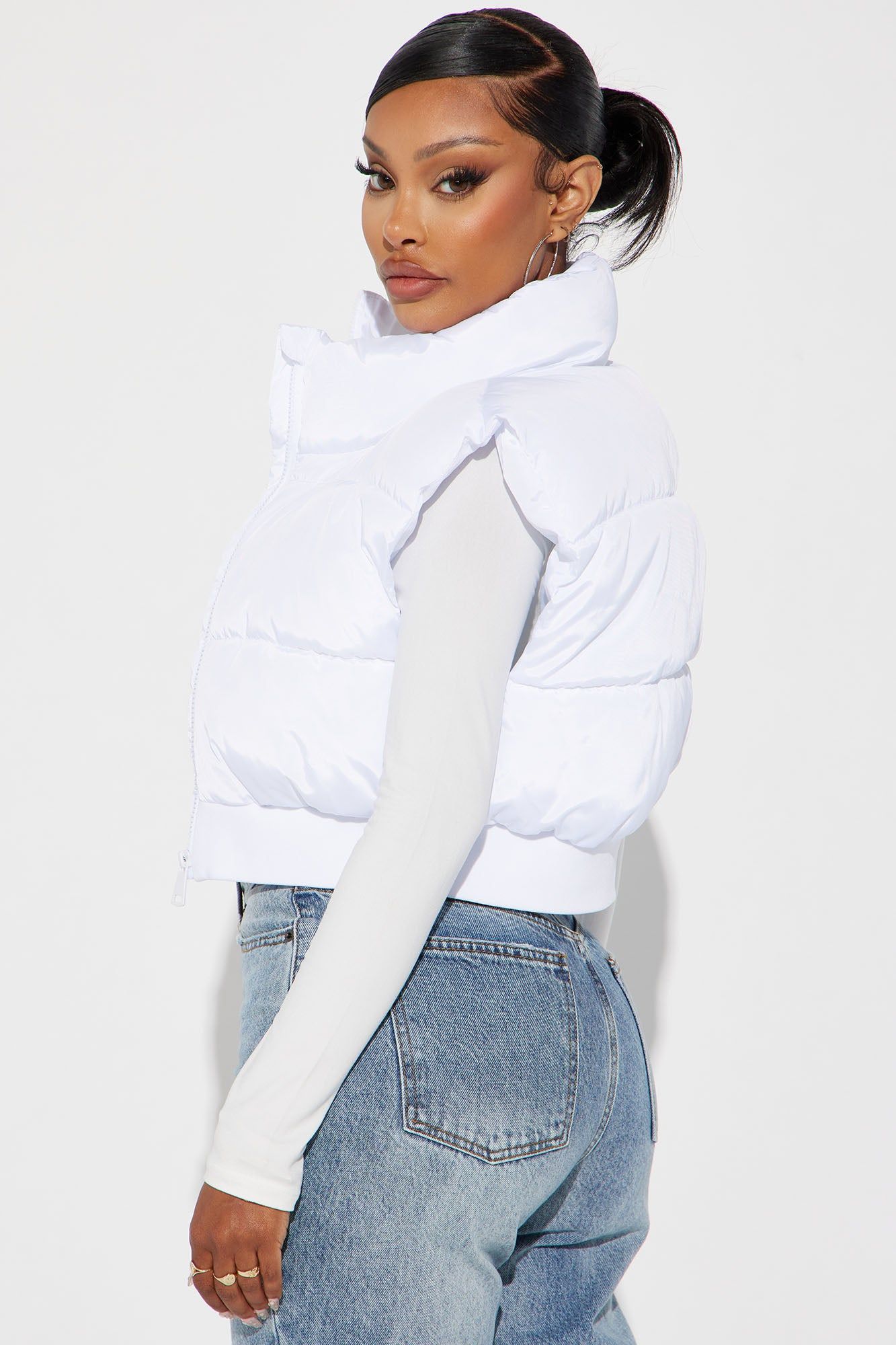 Winter Date Puffer Vest - White sold by Fashion Nova product image thumbnail 3