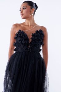 Dahlia Tulle Gown - Black sold by Fashion Nova
