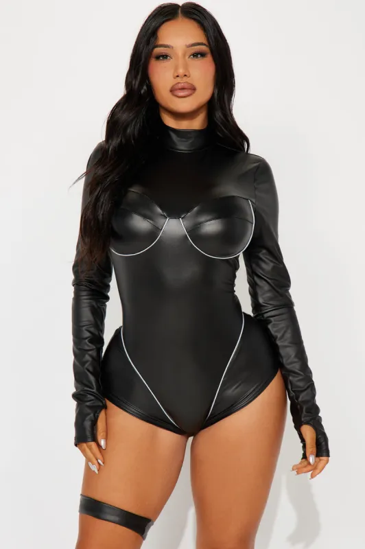 Secretly Hardcore Romper - Black sold by Fashion Nova