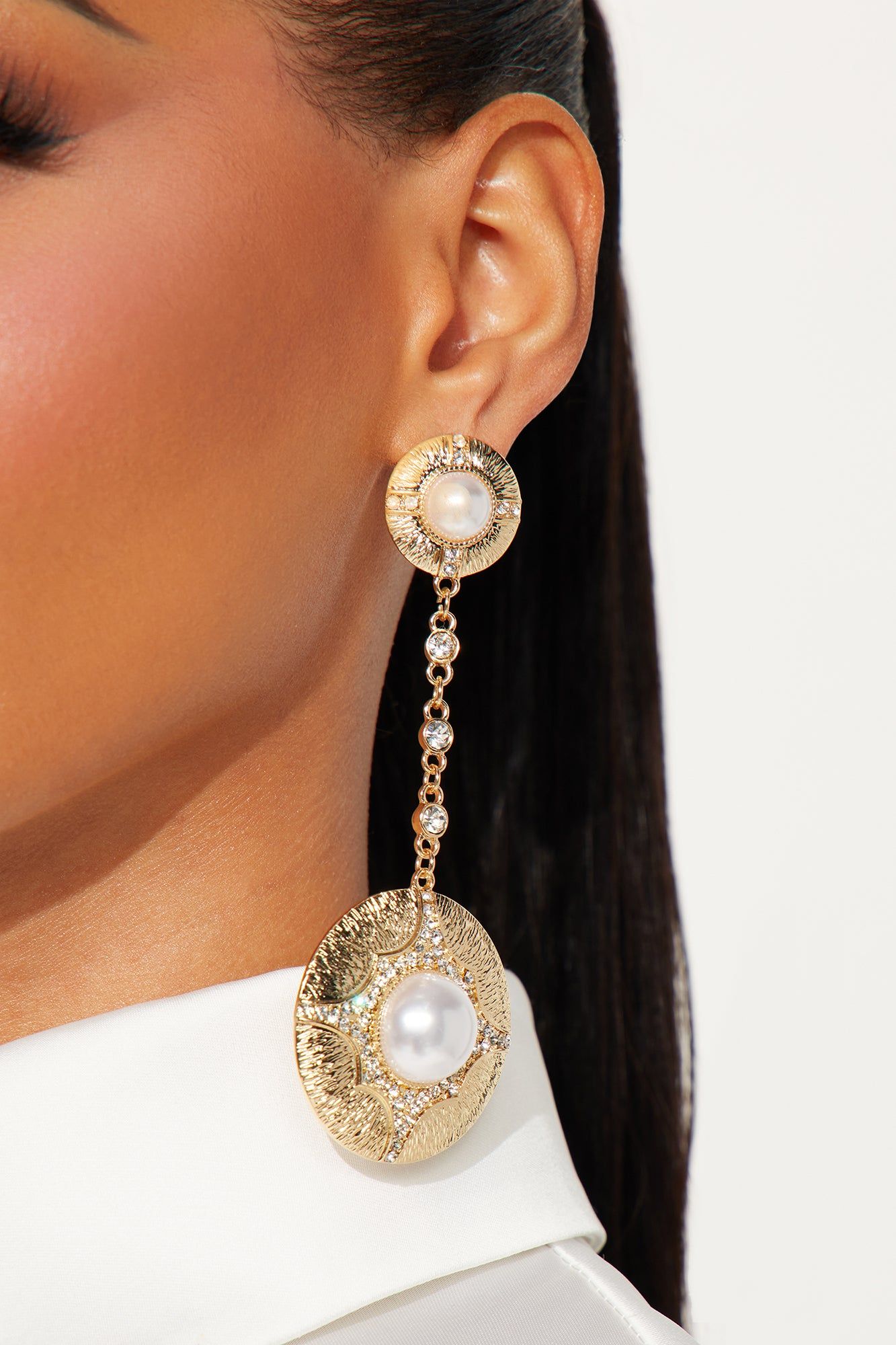 Magnificent Drop Earrings - Gold sold by Fashion Nova
