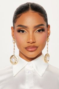 Magnificent Drop Earrings - Gold sold by Fashion Nova