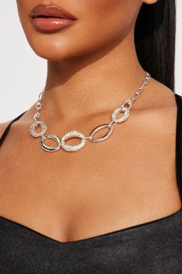 Linking Up Later Necklace - Silver sold by Fashion Nova