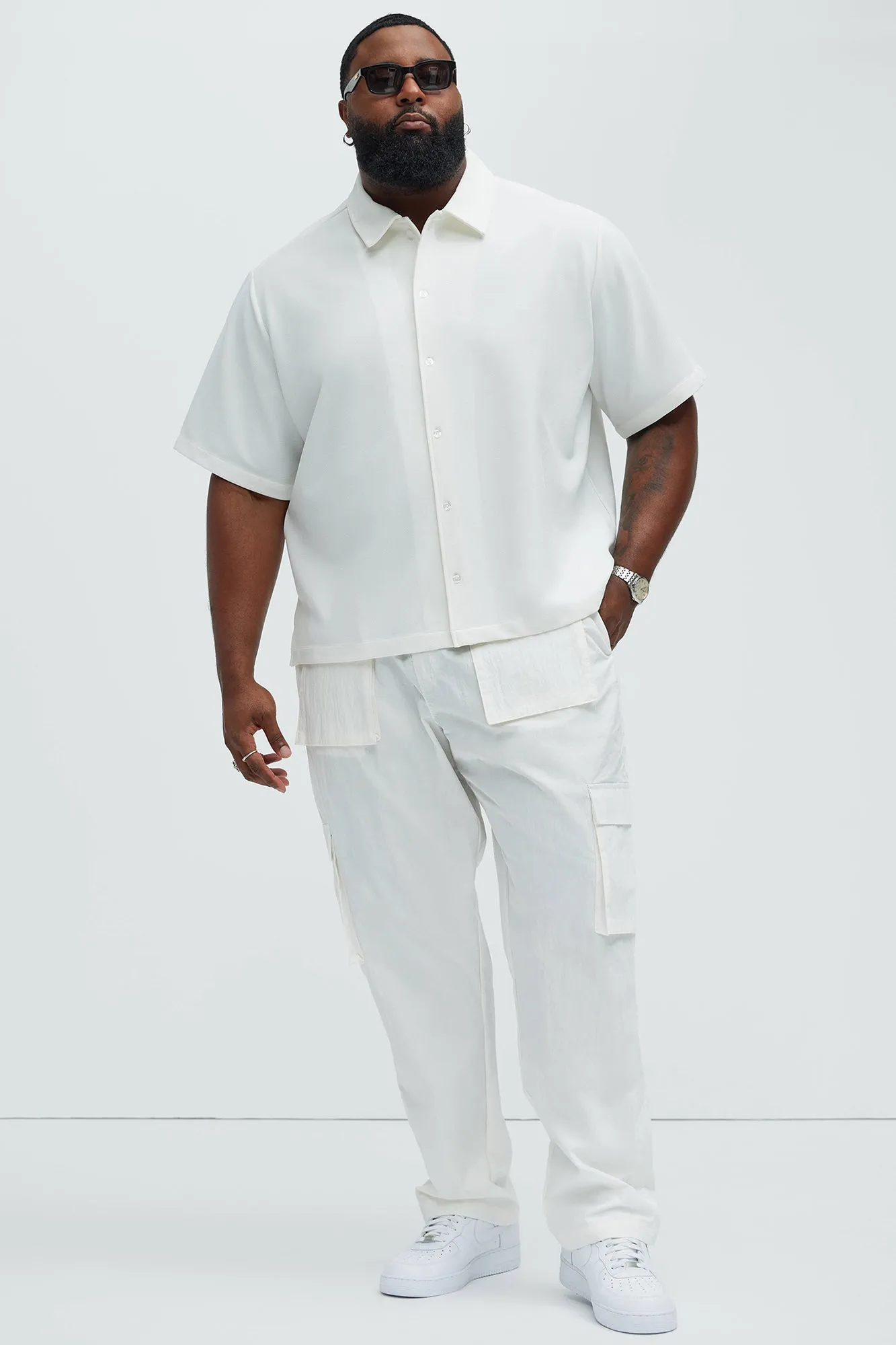 Frazer Textured Knit Shirt - White sold by Fashion Nova product image thumbnail 2