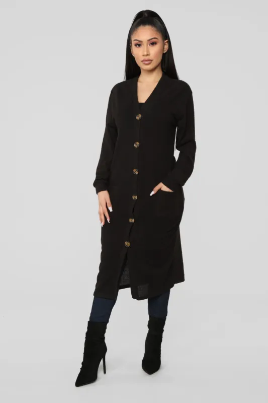 Only Me Cardigan - Black sold by Fashion Nova