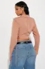 Cutting Edge Lace Up Cropped Blazer - Mocha sold by Fashion Nova