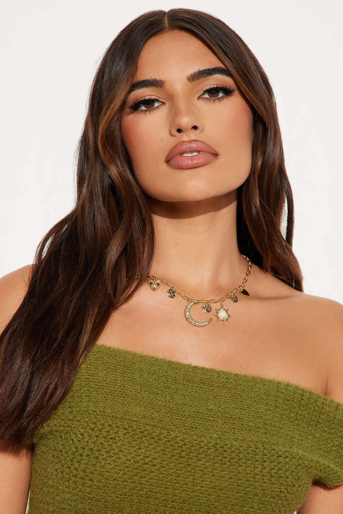 Love You To The Moon And Back Charm Necklace - Gold sold by Fashion Nova product image thumbnail 2