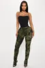 Watch Out Printed Stacked Pant - Olive/combo sold by Fashion Nova