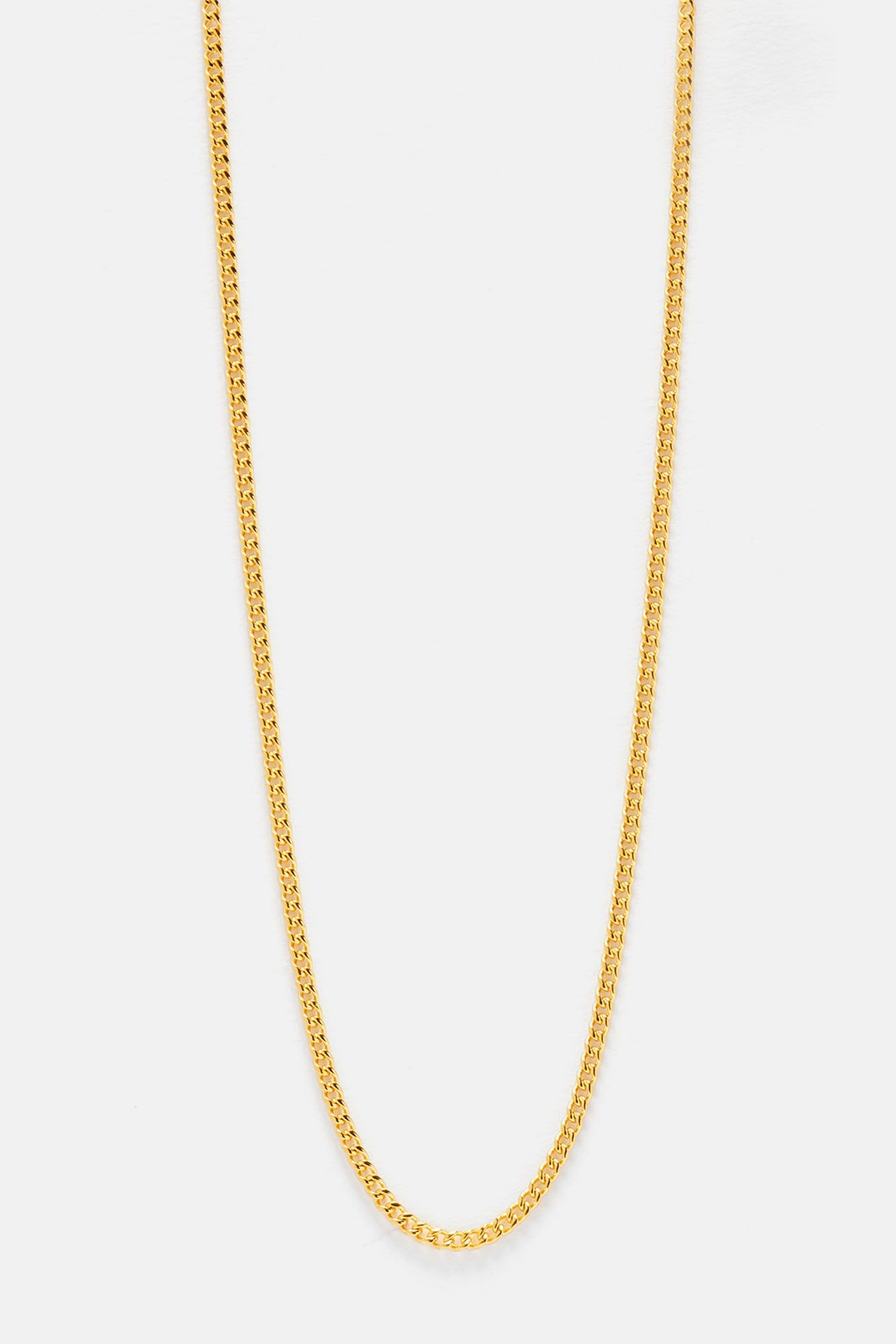 3mm Premium 18″ Cuban Chain Necklace - Gold sold by Fashion Nova product image thumbnail 3