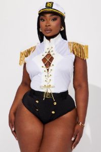 Always In Control Sailor 3 Piece Costume - White/combo sold by Fashion Nova