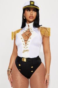 Always In Control Sailor 3 Piece Costume - White/combo sold by Fashion Nova