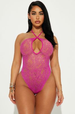 Sweet As Love Bodystocking Teddy - Pink sold by Fashion Nova