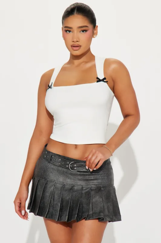 Sweet Things Bow Top - Ivory sold by Fashion Nova