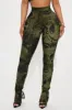 Watch Out Printed Stacked Pant - Olive/combo sold by Fashion Nova