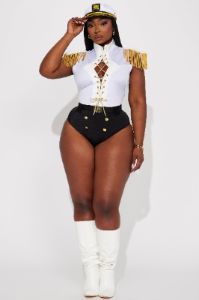Always In Control Sailor 3 Piece Costume - White/combo sold by Fashion Nova