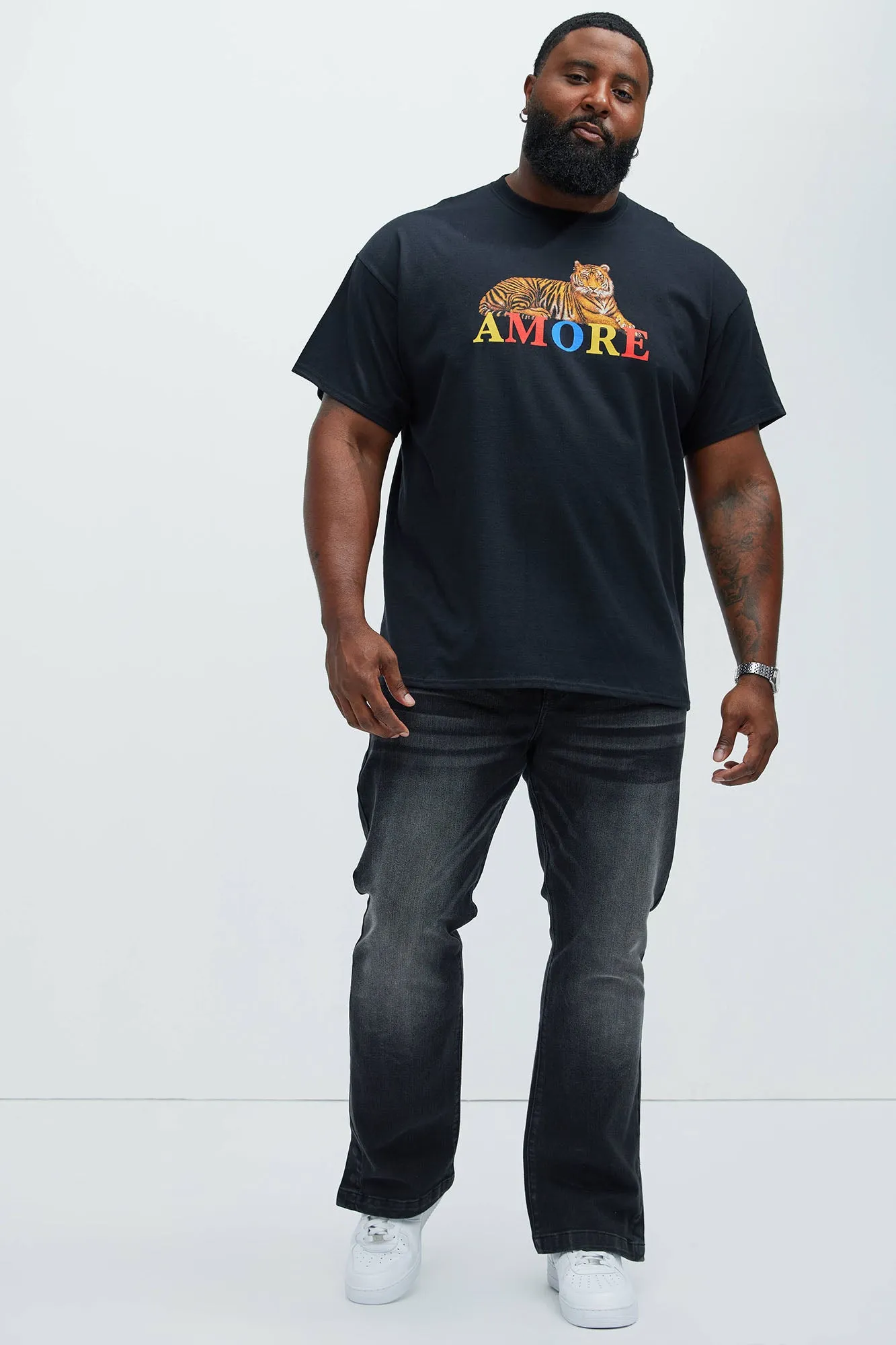 Amore Tigre Short Sleeve Tee - Black sold by Fashion Nova product image thumbnail 5