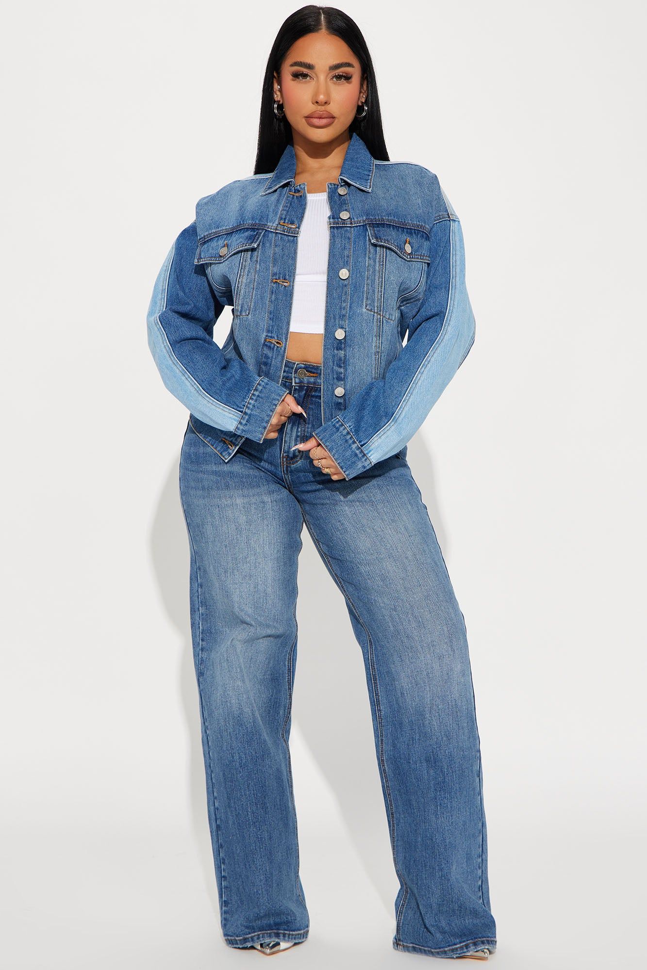 Double Down Denim Jacket - Medium Wash sold by Fashion Nova product image thumbnail 2