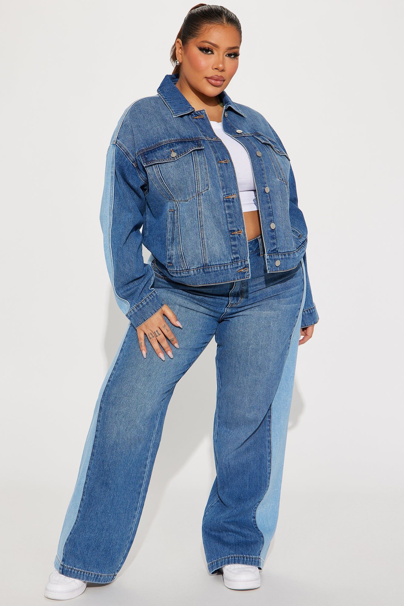 Double Down Denim Jacket - Medium Wash sold by Fashion Nova product image thumbnail 5