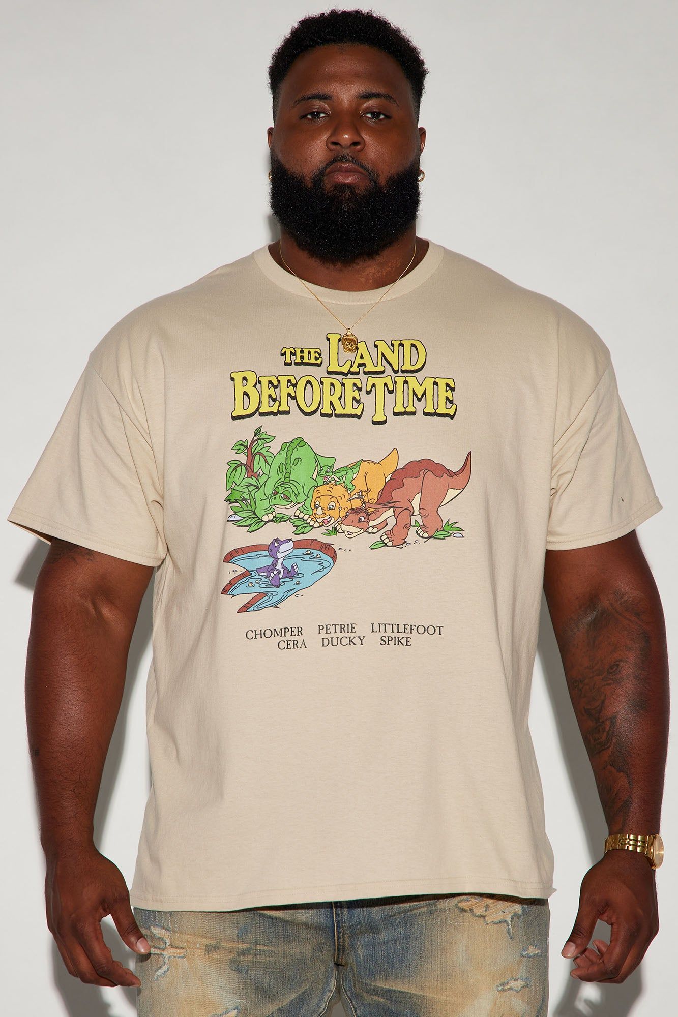 The Land Before Time Short Sleeve Tee - Sand sold by Fashion Nova product image thumbnail 2