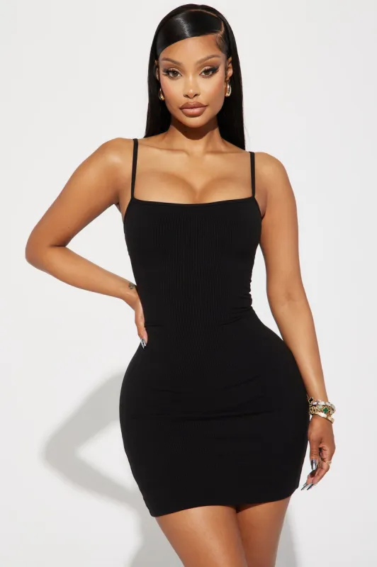 Avery Shapewear Mini Dress - Black sold by Fashion Nova