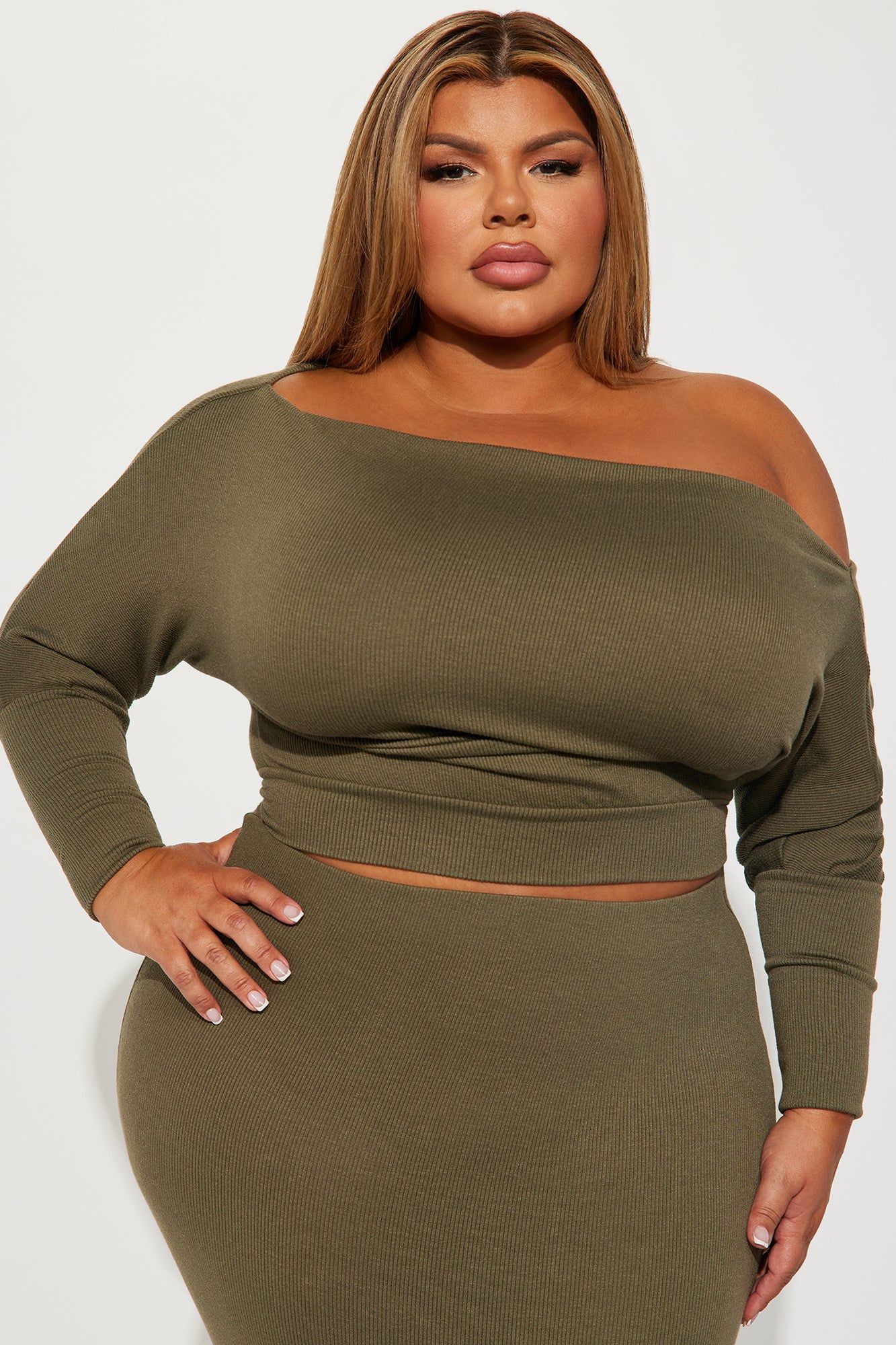 Camilla Sweater Skirt Set - Olive sold by Fashion Nova product image thumbnail 5