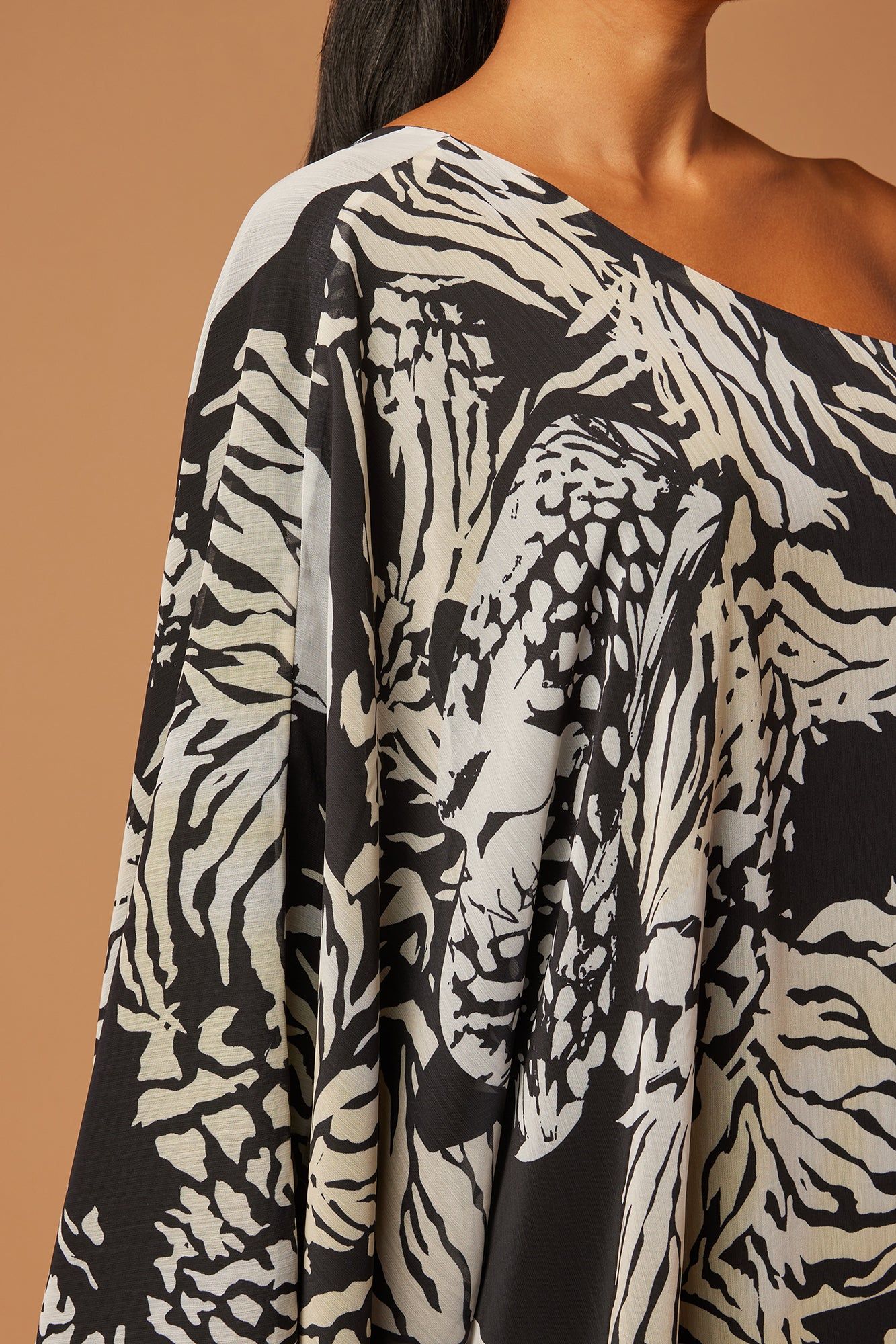 Waverly Chiffon Maxi Dress - Black/White sold by Fashion Nova product image thumbnail 3