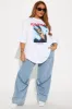 Monaco Yacht Club Oversized Tee - White sold by Fashion Nova