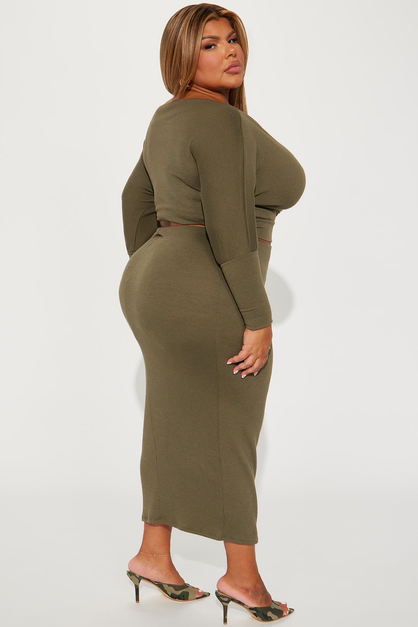 Camilla Sweater Skirt Set - Olive sold by Fashion Nova product image thumbnail 6