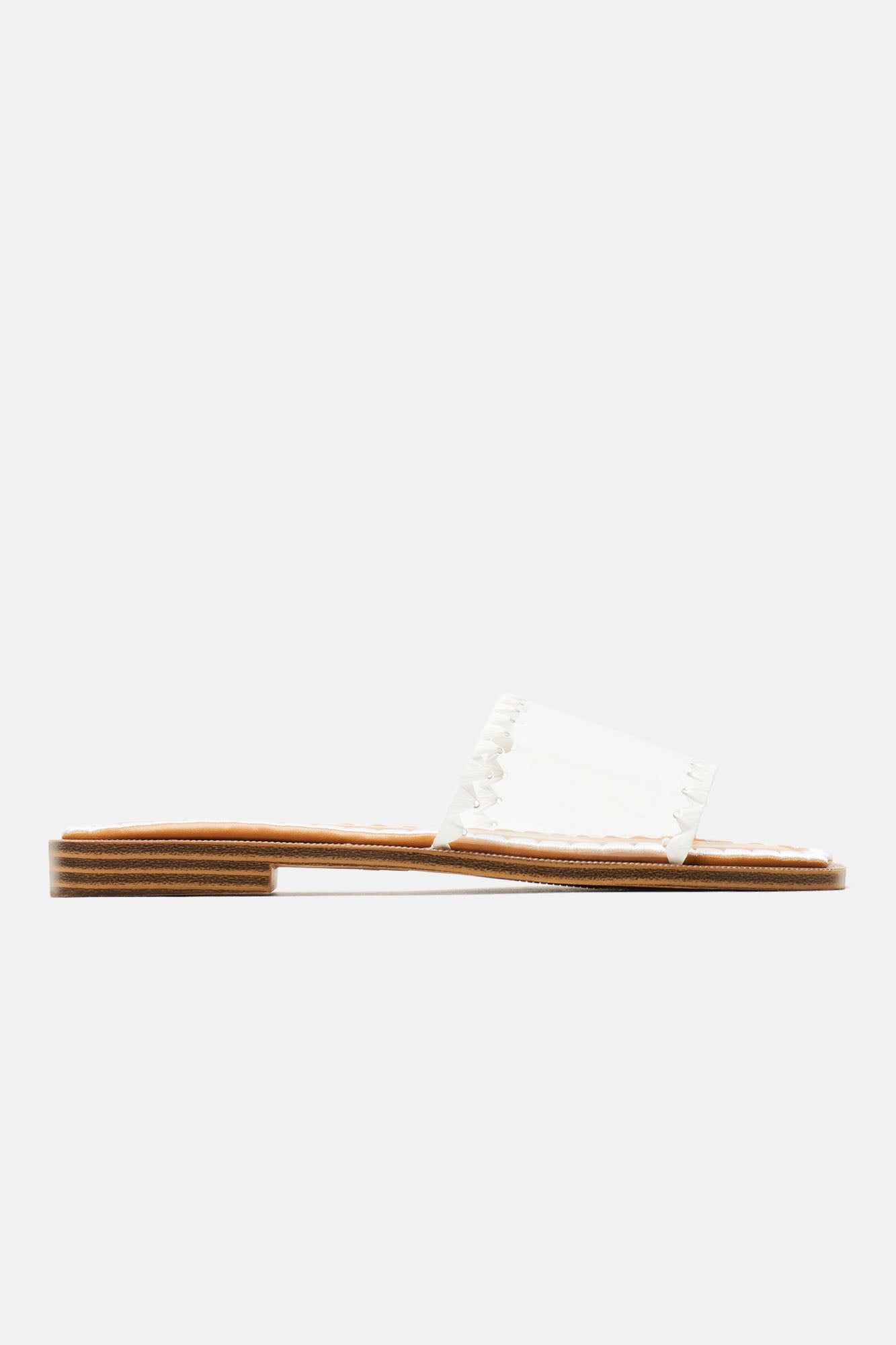 Alani Square Toe Slides - White sold by Fashion Nova product image thumbnail 5