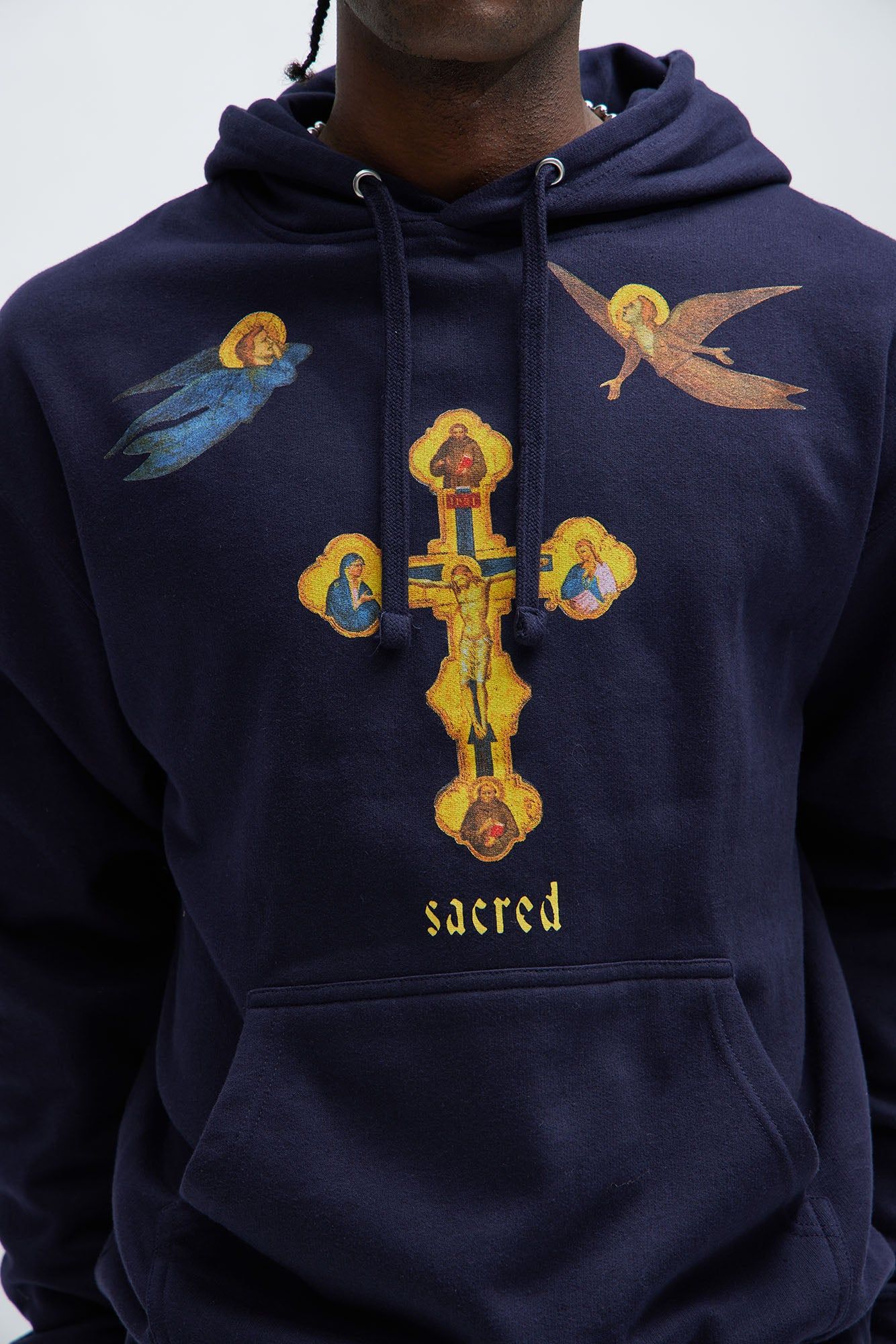 Forever Sacred Hoodie - Navy sold by Fashion Nova product image thumbnail 3