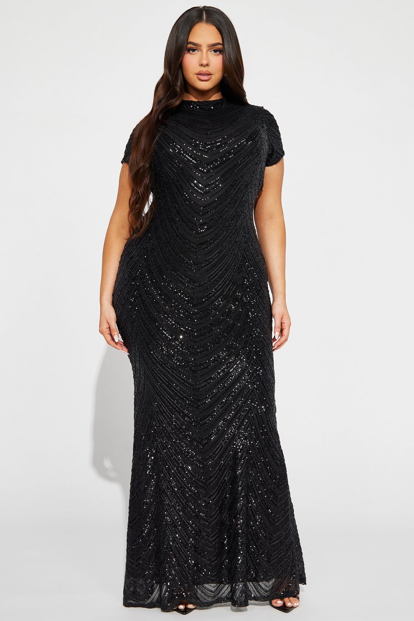 Meet On The Dancefloor Sequin Maxi Dress - Black sold by Fashion Nova product image thumbnail 4
