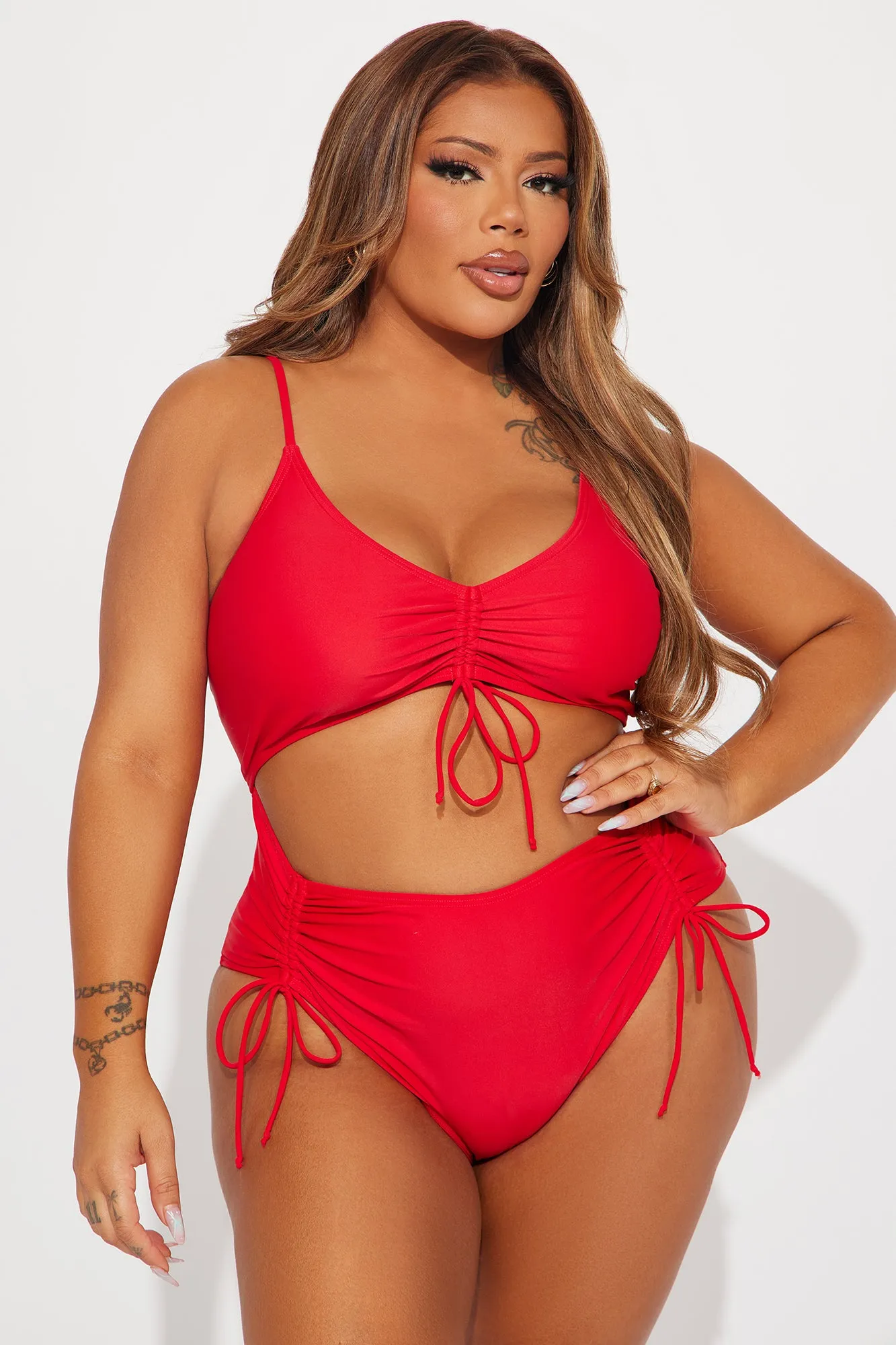 Emery Cut Out 1 Piece Swimsuit - Red sold by Fashion Nova product image thumbnail 4