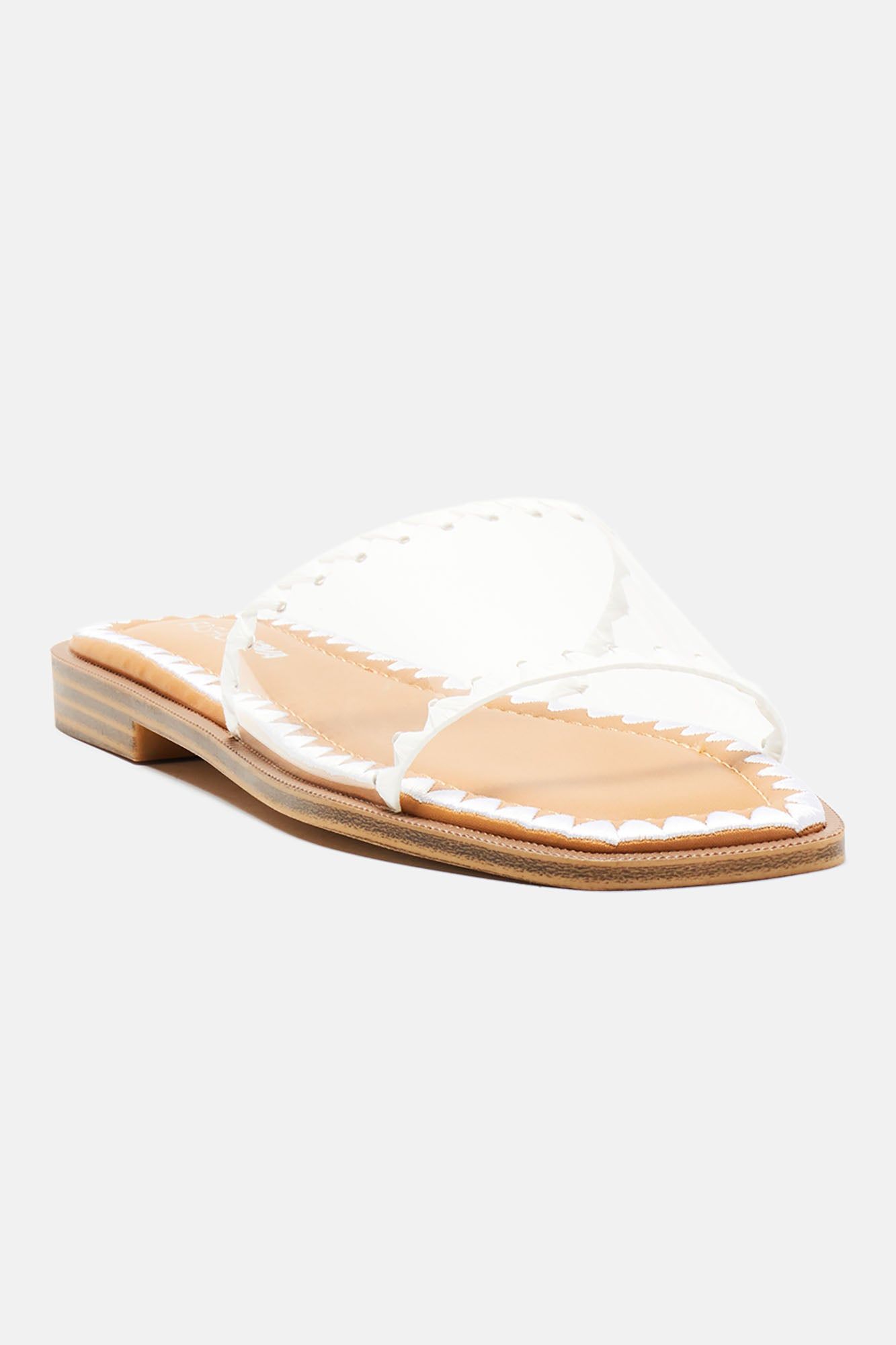 Alani Square Toe Slides - White sold by Fashion Nova product image thumbnail 2