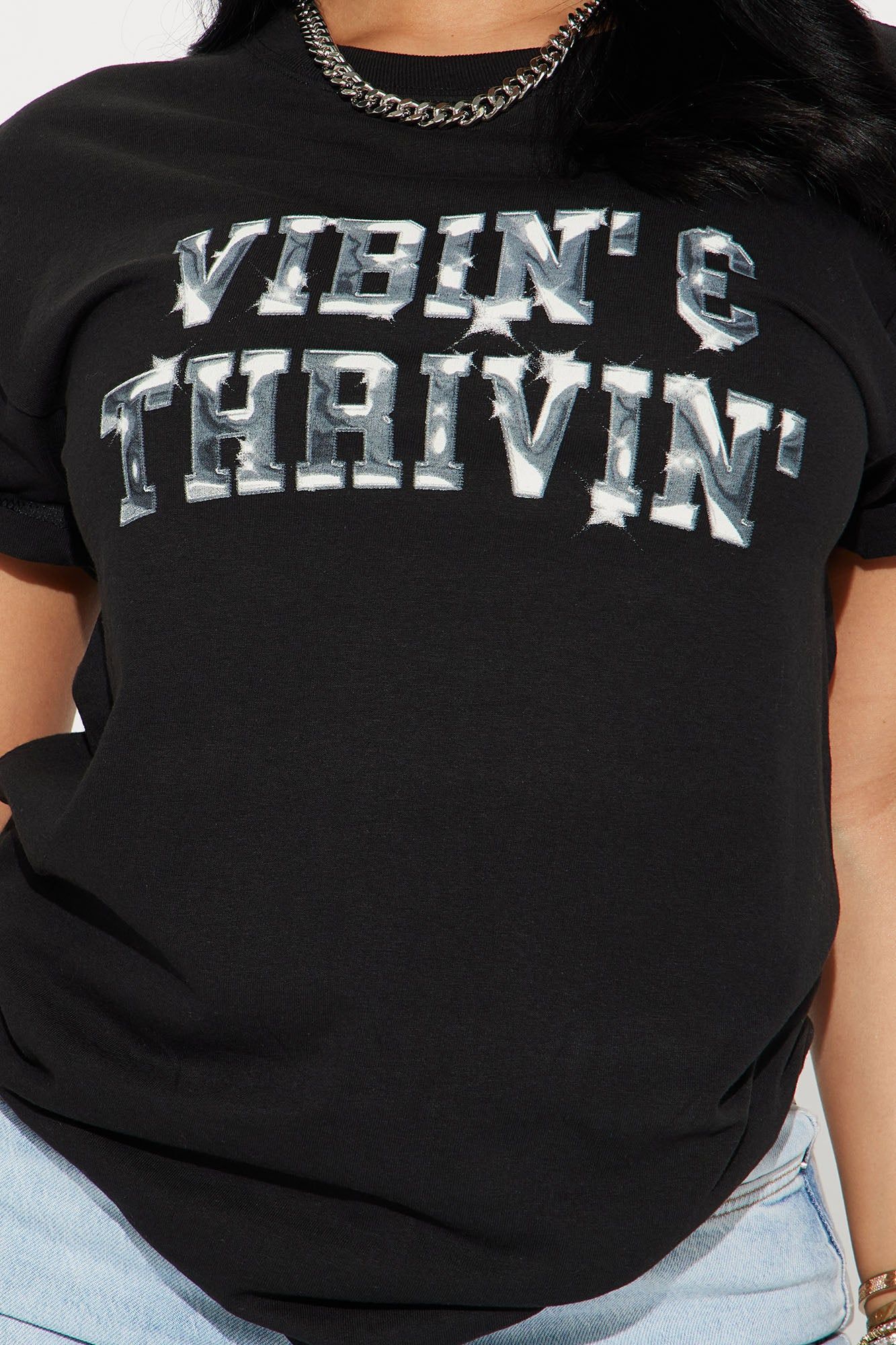 Vibin' & Thrivin' Graphic Tee - Black sold by Fashion Nova product image thumbnail 3