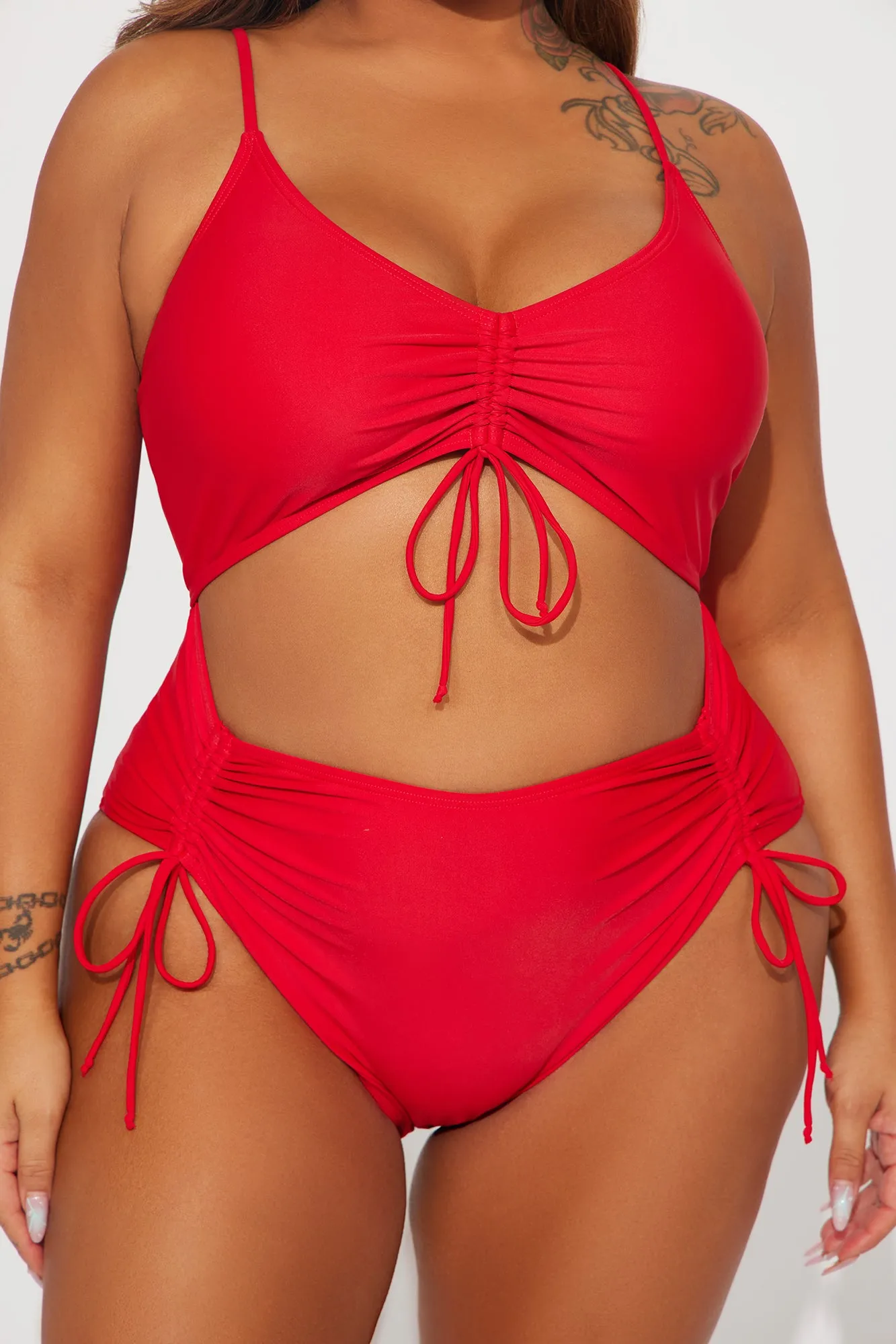 Emery Cut Out 1 Piece Swimsuit - Red sold by Fashion Nova product image thumbnail 5